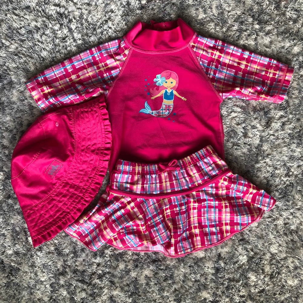 UV Skinz 3-Piece Swimming Set Girls Size 2T